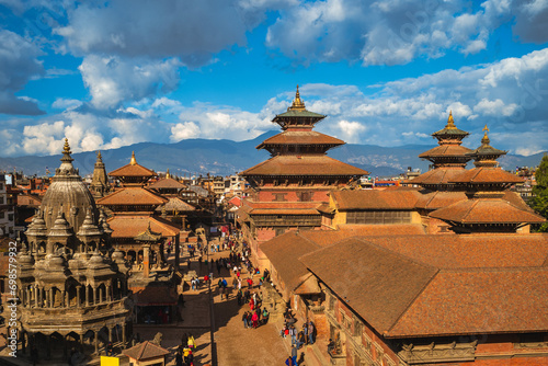 scenery of Patan Durbar Square located at Kathmandu in Nepal photo