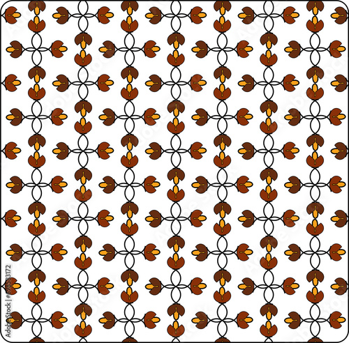 Various floral objects as pattern illustration.