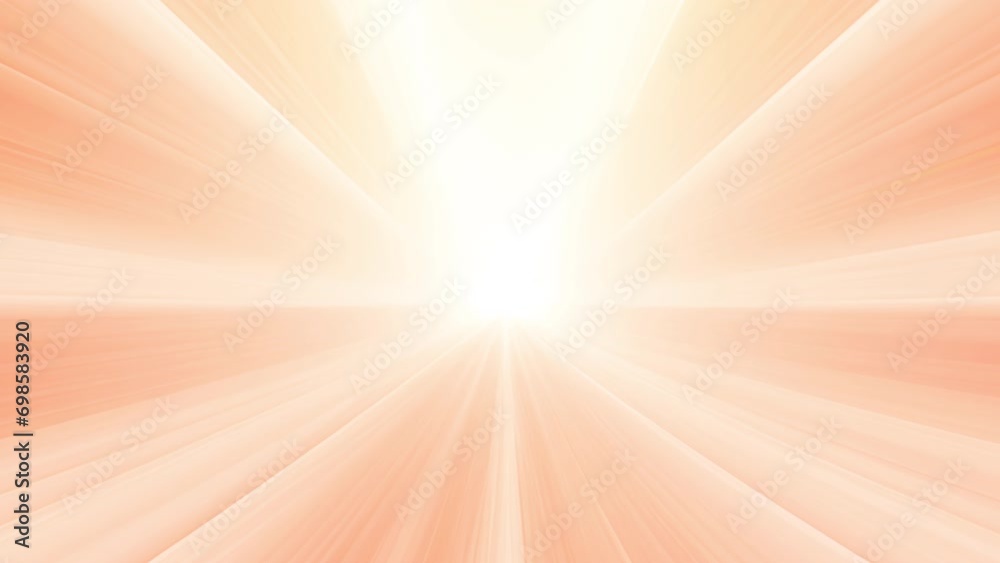 Abstract bright peach color speed lines on white background. Speed light lines moving fastly. High quality 4k footage