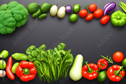 Vegetables Background. Generative AI