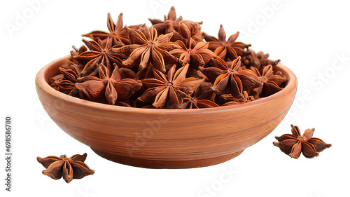 Star anise isolated on white png transparent background