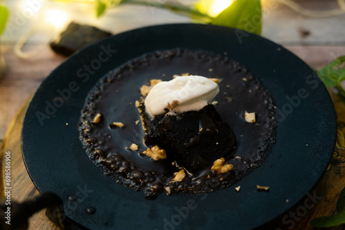 Sizzling Brownie with Dark Chocolate,Sizzling Brownie with Egg, Brownies Recipes, Sizzling Brownie with Vanilla Ice Cream, Homemade sizzling brownies with dark chocolate. Kids Special Brownie