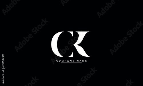CK, KC, C, K Abstract Letters Logo Monogram