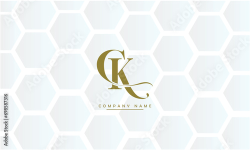 CK, KC, C, K Abstract Letters Logo Monogram