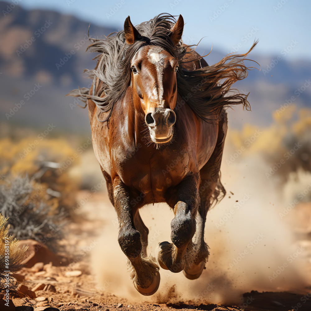 Wild Sprint: A Horse in Full Gallop Wild Sprint: A Horse in Full Gallop
