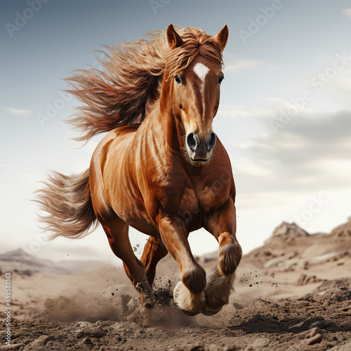 Wild Sprint: A Horse in Full Gallop