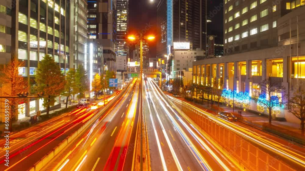高速道路夜景タイムラプス 高速道路夜景タイムラプス
