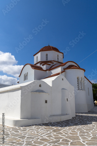 Church of the holy cross in the city. Agios Antonios, Greek Orthodox Church, Marpissa, Paros, Cyclades, Greece photo