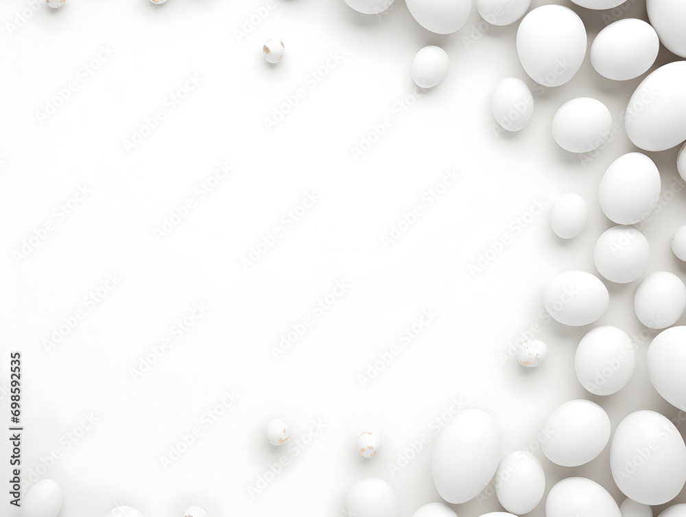 With easter eggs frame background with free copy space inside With easter eggs frame background with free copy space inside