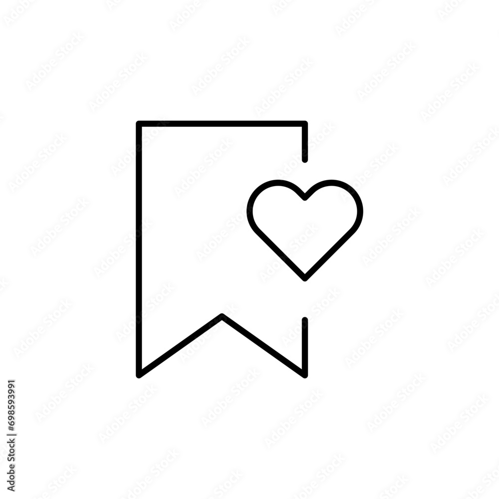 bookmark icon, save to favorite icon with heart icon. save ribbon saving label icon. web vector icons bookmark icon, save to favorite icon with heart icon. save ribbon saving label icon. web vector icons
