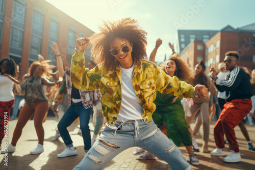 Urban Beats of the 90s: Hip-Hop Dance Group in Expressive Movements and Street Fashion, Channeling the Authentic Groove and Style Inspired by the Vibrant Hip-Hop Culture of the Era.




 photo