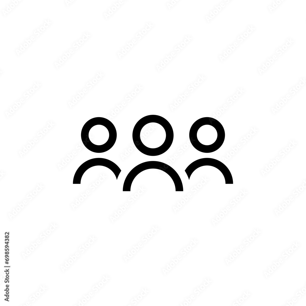 Group of people, squad icon - team user icon. three person symbol, group, Friends, people, users icon. web vector icon Group of people, squad icon - team user icon. three person symbol, group, Friends, people, users icon. web vector icon