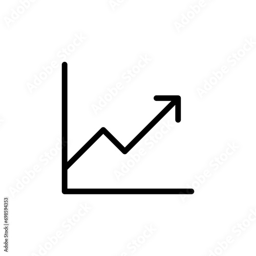statistics growth arrow icon , increase growing graph symbol - Increasing growth arrow up icon. web vector icon