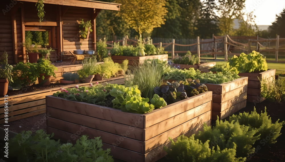 Obraz premium garden with flowers