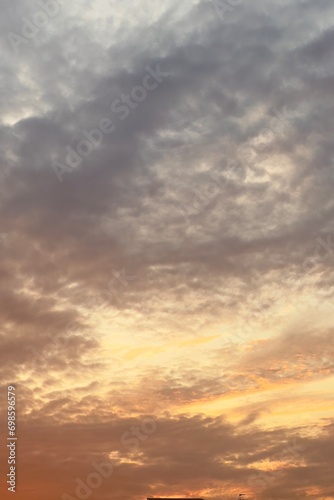 White clouds in the blue sky. Sky with air clouds © Kitichai