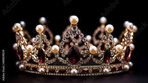 Royal crown with precious stones