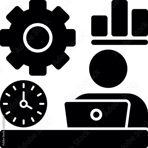 Remote work efficiency Icon