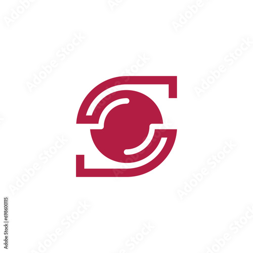 letter S circle core vision logo