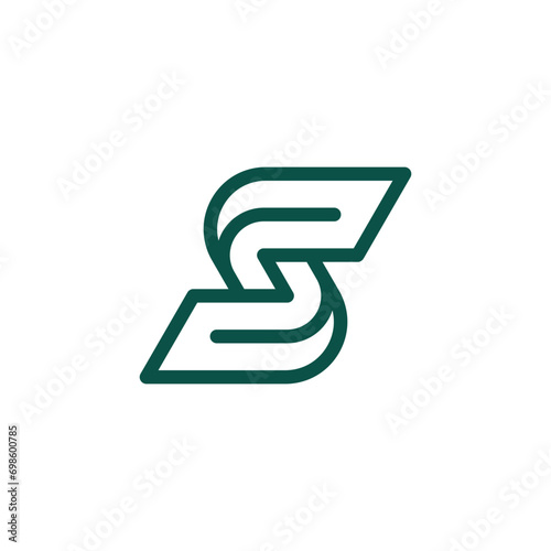 modern outline letter S logo