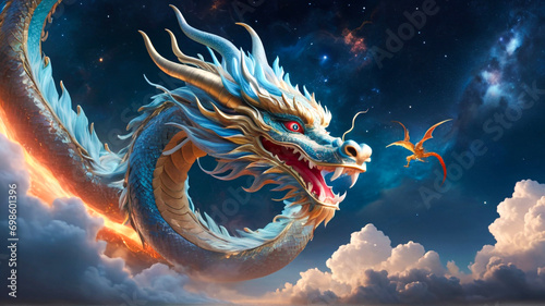 Chinese golden dragon © tigrap