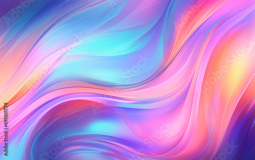 Colorful curve abstract background,created with Generative AI tecnology. © henvryfo