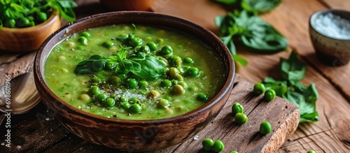 Soup made from peas.