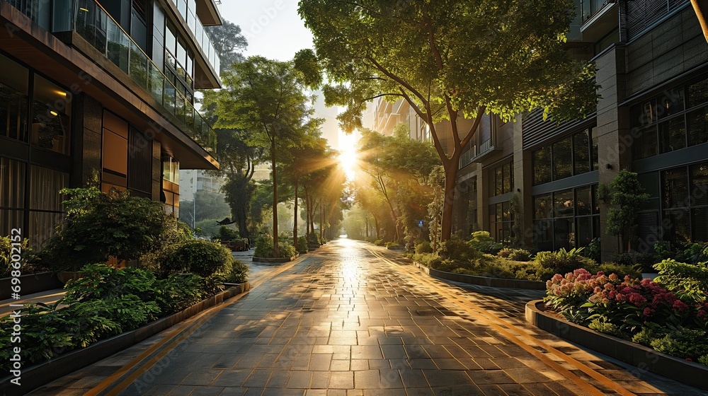 where trees and plants thrive alongside well-designed urban spaces 