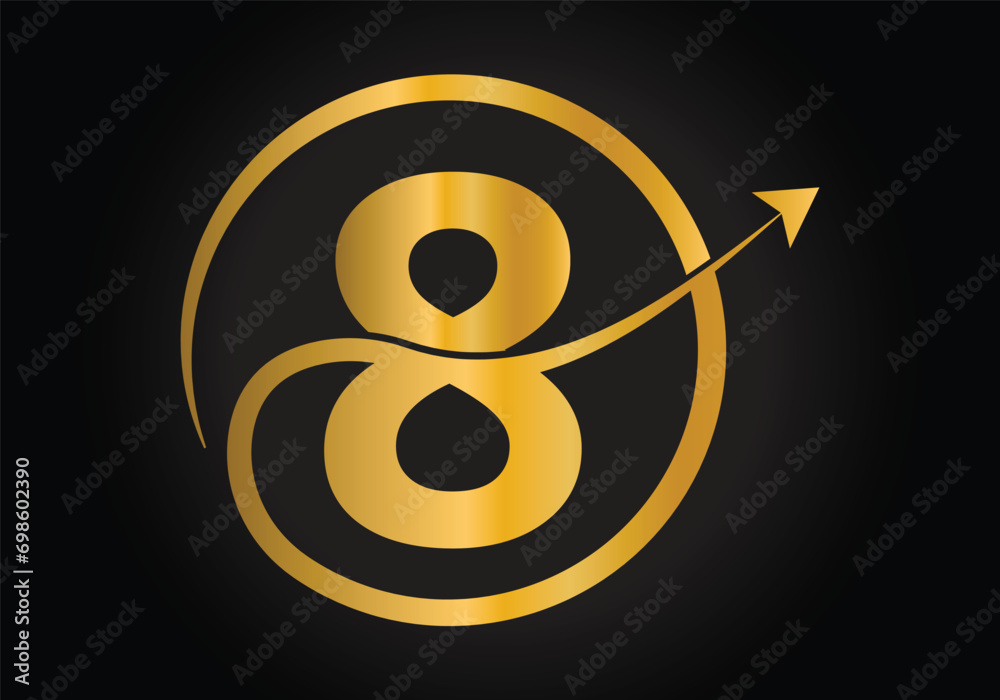 Finance Logo With 8 Letter Concept. Creative abstract Marketing And Financial Business Logo Design. Finance Logo With 8 Letter Concept. Creative abstract Marketing And Financial Business Logo Design.