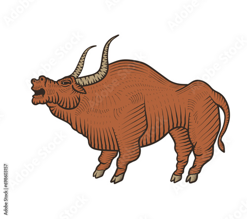 illustration of a bull (ID: 698603157)