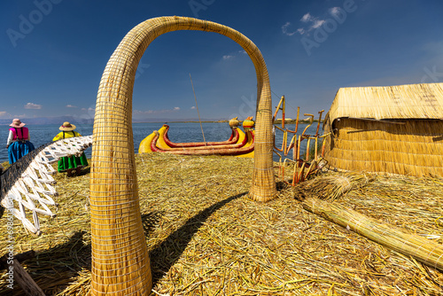 The Uros are an indigenous people who inhabit the floating islands on Lake Titicaca, which is located on the border between Peru and Bolivia. The Uros are known for their unique way of life photo