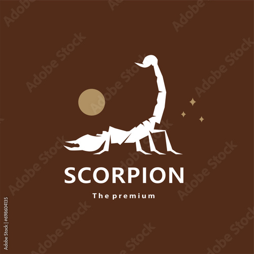 animal scorpion natural logo vector icon silhouette retro hipster