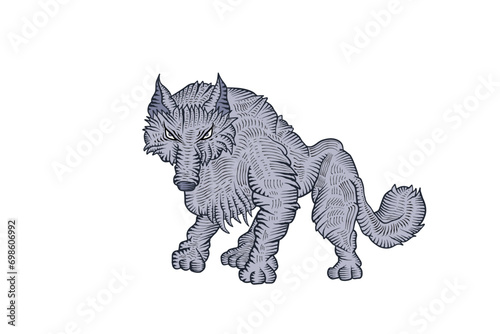 illustration of wolf (ID: 698606992)
