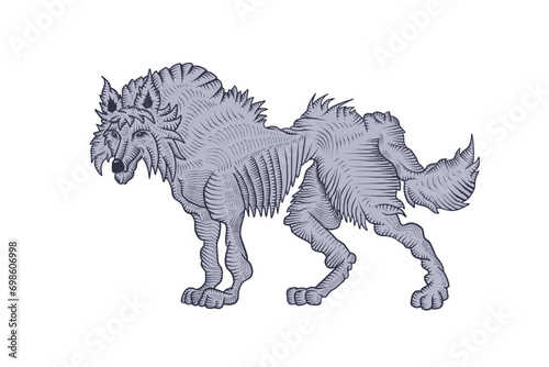 illustration of wolf (ID: 698606998)