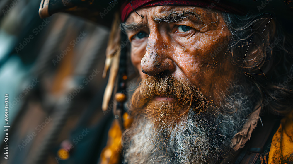 Portrait of a pirate captain