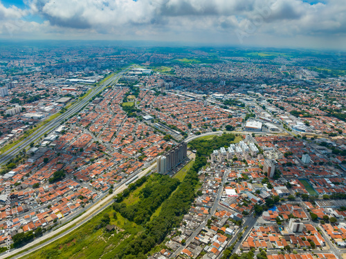 Vista aérea da região do Shopping Unimart em Campinas São Paulo. 
