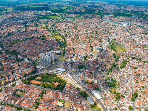 Imagem aérea dos bairros Campos Elíseos, Paulicéia, Jardim Londres, Vila Perseu em Campinas, São Paulo.  photo