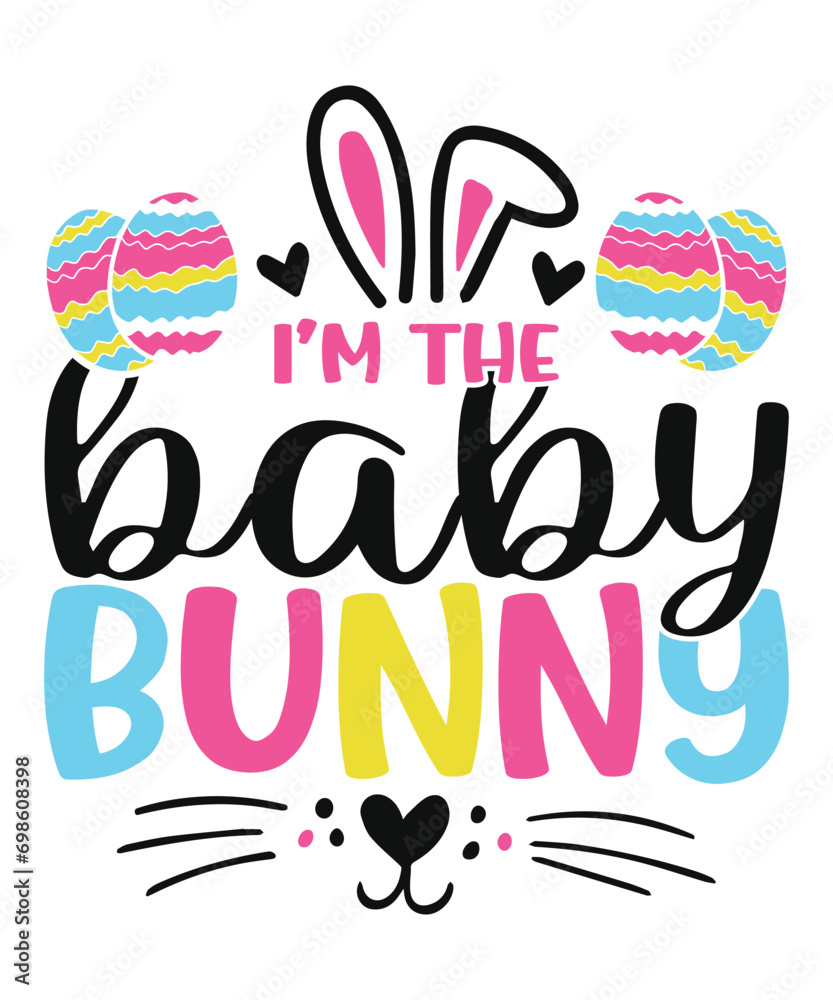 Baby easter bunny easter egg love, happy easter cute bunny eggs svg