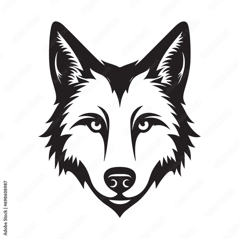 wolf head vector