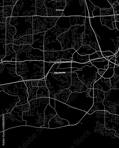 Eden Prairie Minnesota Map, Detailed Dark Map of Eden Prairie Minnesota