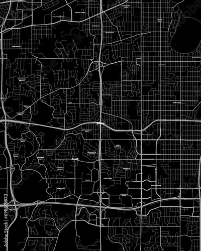 Edina Minnesota Map, Detailed Dark Map of Edina Minnesota photo