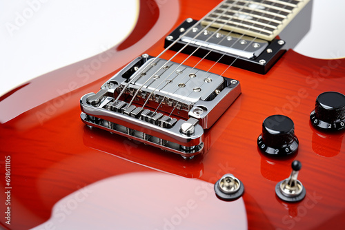 Guitar on a white background