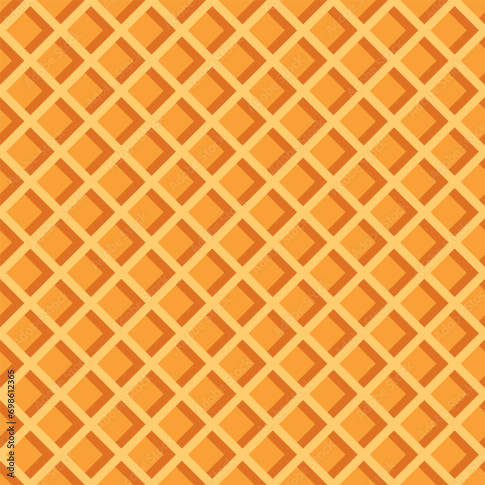 Seamless wafer diagonal pattern. Realistic wafer repeat background. Ice cream cone texture. Vector illustration Seamless wafer diagonal pattern. Realistic wafer repeat background. Ice cream cone texture. Vector illustration