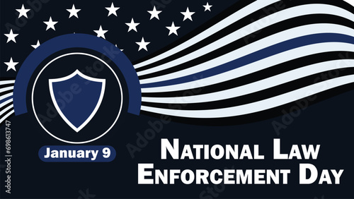 National Law Enforcement Day vector banner design. Happy National Law Enforcement Day modern minimal graphic poster illustration.