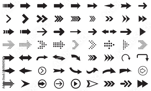 Arrows vector set. Arrow icon collection. Mega set of arrow vector. Modern simple arrows. Vector illustration