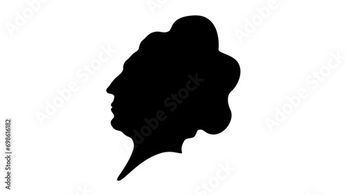 Princess Sophia of Gloucester, black isolated silhouette photo