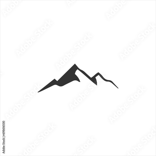 Mountains set. Hand drawn rocky peaks. Vector illustration, Vector mountain with texture. Sketch illustration with quote. The mountain are calling and i must go 