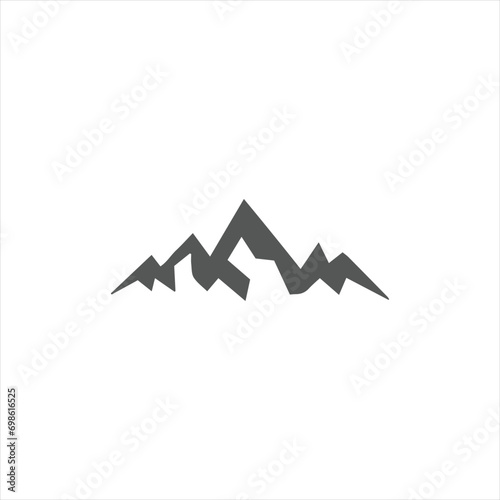 Mountains set. Hand drawn rocky peaks. Vector illustration  Vector mountain with texture. Sketch illustration with quote. The mountain are calling and i must go 