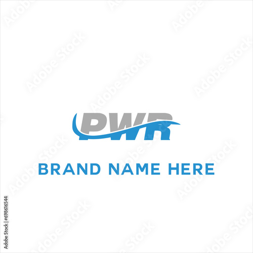 PWR logo. P W R design. White PWR letter. PWR, P W R letter logo design. Initial letter PWR linked circle uppercase monogram logo. P W R letter logo vector design. 