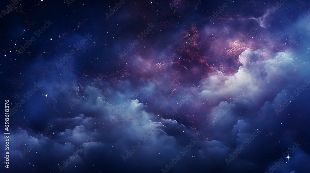 Fototapeta premium Cosmic and galactic themes with swirling stars and nebulae, providing a celestial and futuristic modern background for text. [beautiful original modern backgrounds with space for t
