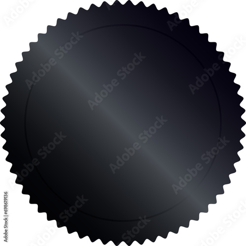 Black Badge Label Metallic Gradient